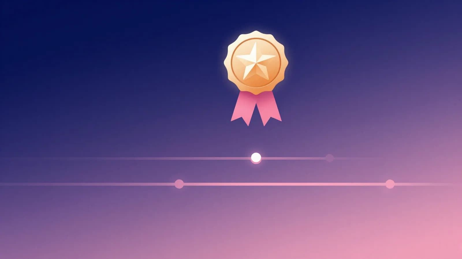 Ilustração de uma linha do tempo com marcos e uma estrela representando um programa de fidelidade para assinantes de longa data no Telegram
