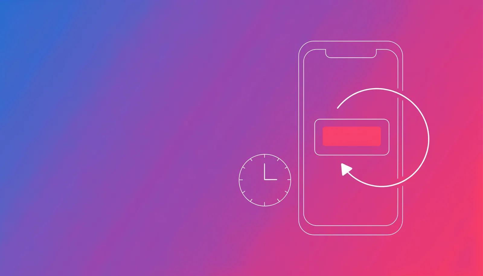 Ilustração de um celular com um código PIX pendente e uma seta circular de lembrete automático, representando a recuperação de carrinho abandonado no Telegram